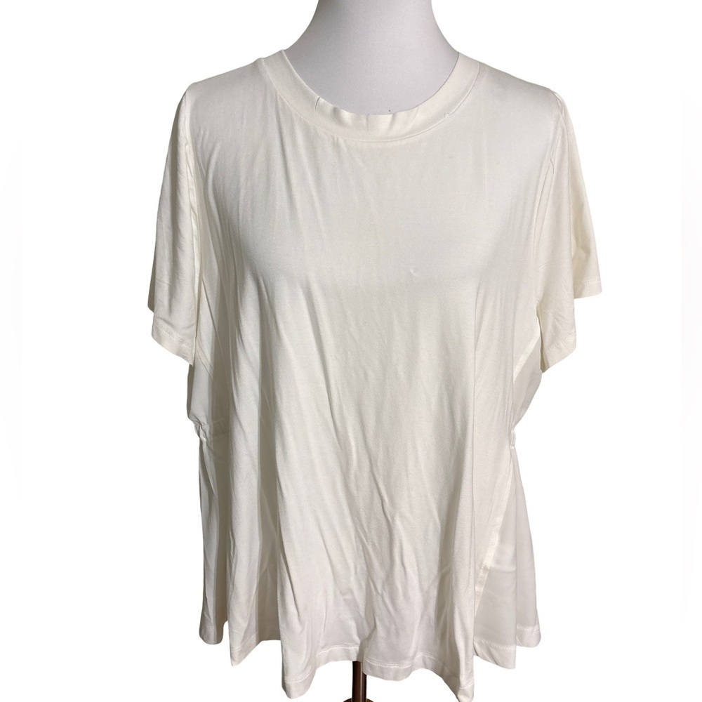 Alfani Cream Short Sleeve Top